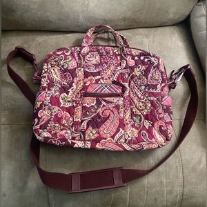 Vera Bradley Burgundy Paisley Laptop Bag
